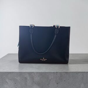 Kate Spade Leila Black Medium Triple Compartment Satchel